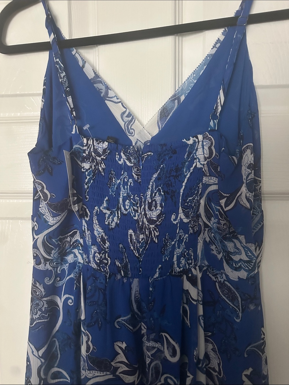 NWT WHBM Blue Floral Maxi Dress - Picture 7 of 10